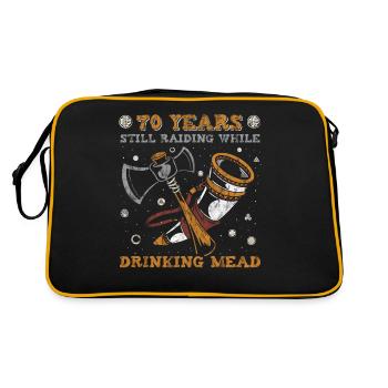 70 Years Still Raiding While Drinking Mead - 70. - Retro Bag - black/gold - Back