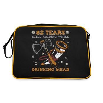82 Years Still Raiding While Drinking Mead - 82. - Retro Bag - black/gold - Back
