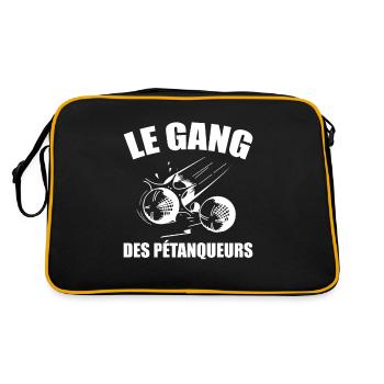 Pétanque - Bouliste - Fan de Pétanque - Sac Retro - noir/or - Dos