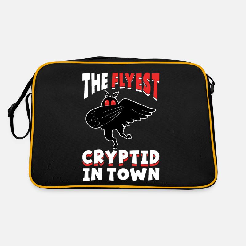 Mothman Kryptozoologie - Retro Tasche - Schwarz/Gold