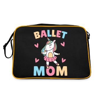 Ballerina - Retro Tasche - Schwarz/Gold - Hinten