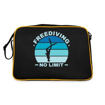 Diving, Freediving, Apnea No Limit Freediving - Retro Bag - black/gold - Back