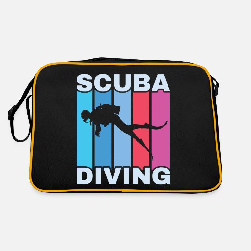 Scuba Diving, Scuba Diving, Holiday Sea Diver Retro Bag
