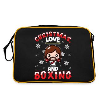 Cadeau de Noël de Noël Boxer Boxer Amour de Noël - Sac Retro - noir/or - Dos