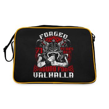Forgé il y a 00 ans pour le 00e anniversaire du Valhalla - Sac Retro - noir/or - Dos