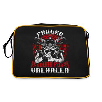 Forgé il y a 00 ans pour le 00e anniversaire du Valhalla - Sac Retro - noir/or - Dos