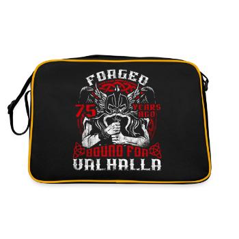 Forgé il y a 00 ans pour le 00e anniversaire du Valhalla - Sac Retro - noir/or - Dos