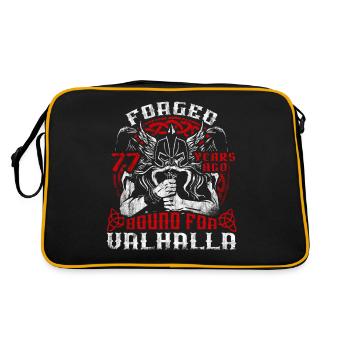 Forgé il y a 00 ans pour le 00e anniversaire du Valhalla - Sac Retro - noir/or - Dos
