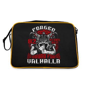 Forgé il y a 00 ans pour le 00e anniversaire du Valhalla - Sac Retro - noir/or - Dos