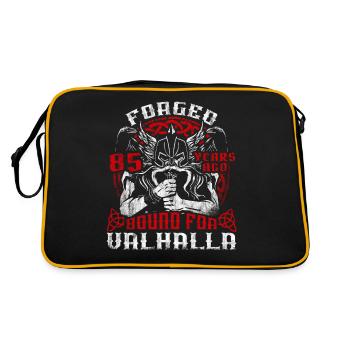 Forgé il y a 00 ans pour le 00e anniversaire du Valhalla - Sac Retro - noir/or - Dos
