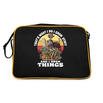 Jardinier jardin plante paysanne dictons Vintage - Sac Retro - noir/or - Dos
