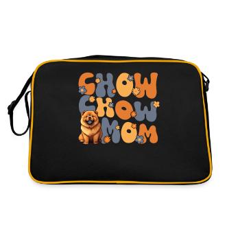 Chow Chow Groovy Chow Chow mom - Retro Bag - black/gold - Back