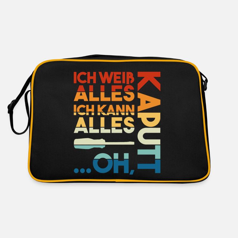 Lustige Handwerker Sprüche Retro Schrauber Retro Tasche