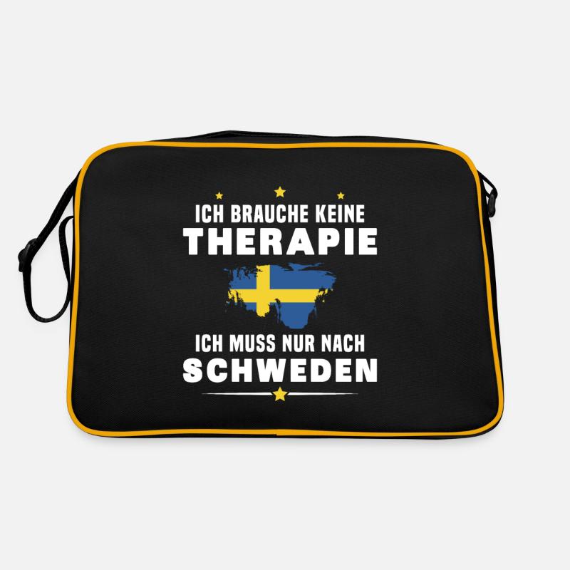 ich muss nur nach Schweden Retro Tasche