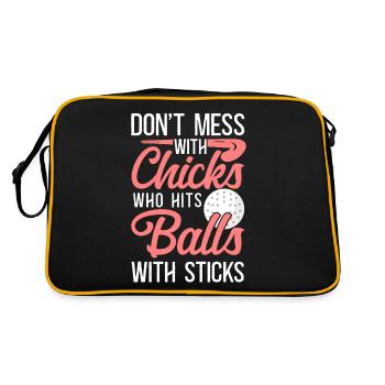 Hockey sur gazon Adulte Humour Ne pas - Sac Retro - noir/or - Dos