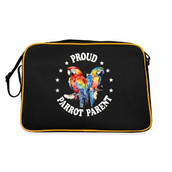 Perruche Perruche Oiseau Perruche Propriétaire - Sac Retro - noir/or - Dos