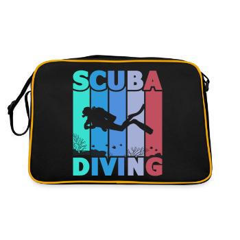 Scuba Diving, Scuba Diving, Holiday Sea Diver - Retro Bag - black/gold - Back