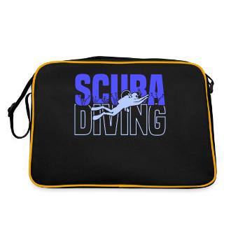 Scuba Diving, Scuba Diving, Holiday Sea Diver - Retro Bag - black/gold - Back