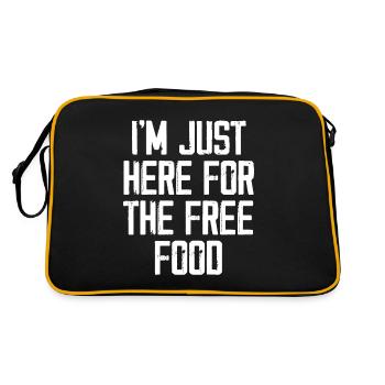 I'm Just Here For The Free Food - Sac Retro - noir/or - Dos