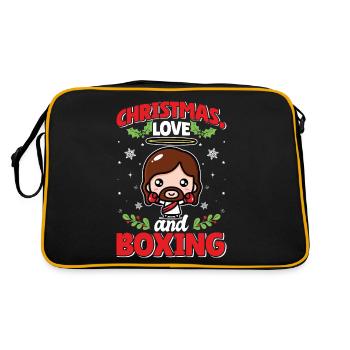 Cadeau de Noël de Noël Boxer Boxer Amour de Noël - Sac Retro - noir/or - Dos
