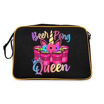 Beer Pong Girl Drinking Game - Retro Bag - black/gold - Back