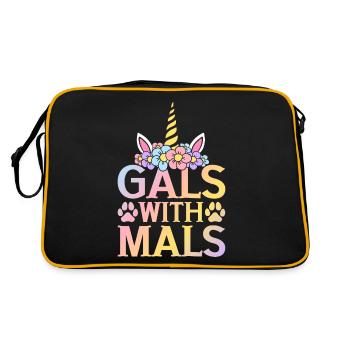 Belgian Malinois Girl Dog - Retro Bag - black/gold - Back