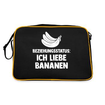 Früchte Beziehungsstatus Banane - Retro Tasche - Schwarz/Gold - Hinten