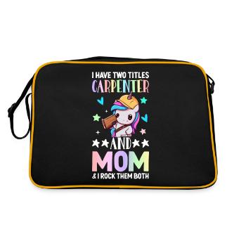Carpentry Woodworker - Retro Bag - black/gold - Back