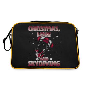 Parachutisme Amour de Noël et parachutisme - Sac Retro - noir/or - Dos