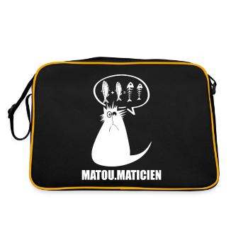 mathématiques, mathématicien, fan de math - Sac Retro - noir/or - Dos