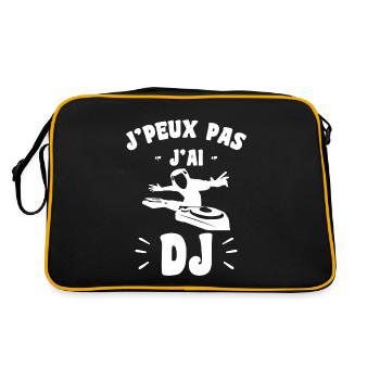 Je Peux Pas J'ai Dj - Cadeau Humour Mix - Sac Retro - noir/or - Dos
