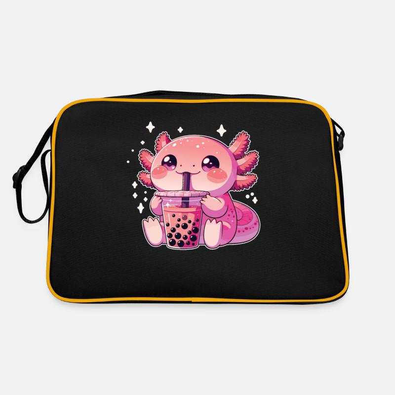 Kawaii Axolotl Bubble Tea Boba Axolotl Retro Tasche