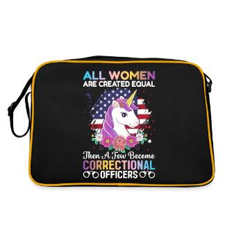 Weibliche Strafverfolgungsbehörden - Retro Tasche - Schwarz/Gold - Hinten
