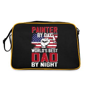 House Painter Decorator Dad - Retro Bag - black/gold - Back