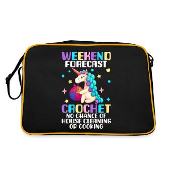 Häkeln - Retro Tasche - Schwarz/Gold - Hinten