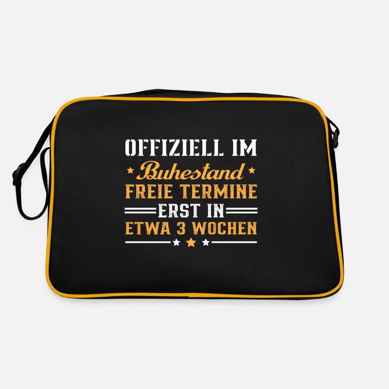 Offiziell im ruhestand - Retro Tasche - Schwarz/Gold