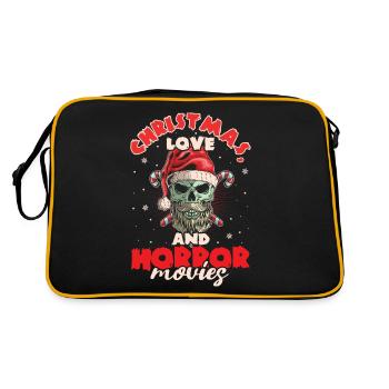 Horror Movie Zombie Santa Christmas Love Horror - Retro Bag - black/gold - Back