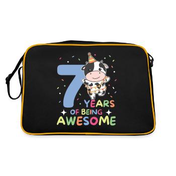 Vache pour les enfants de 7 ans de sept ans - Sac Retro - noir/or - Dos