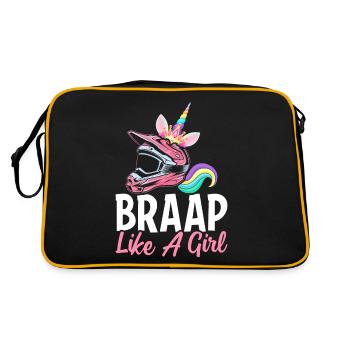 Dirt Bike Girl Female Dirt Biker - Retro Bag - black/gold - Back