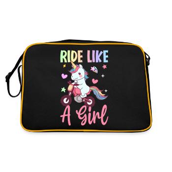 Dirt Bike Girl Female Dirt Biker - Retro Bag - black/gold - Back