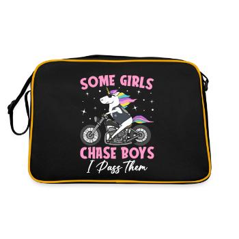Dirt Bike Girl Female Dirt Biker - Retro Bag - black/gold - Back