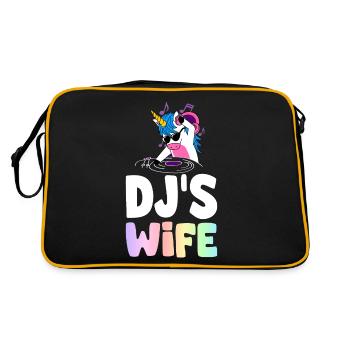 DJ Discjockey Discjockey - Retro Tasche - Schwarz/Gold - Hinten