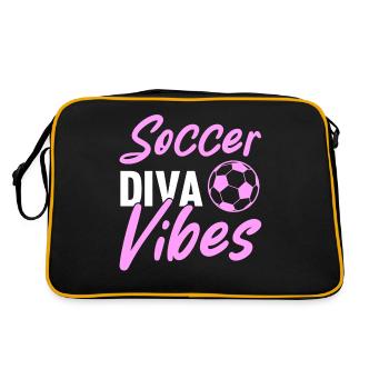 Soccer féminin, Football féminin, Football féminin - Sac Retro - noir/or - Dos