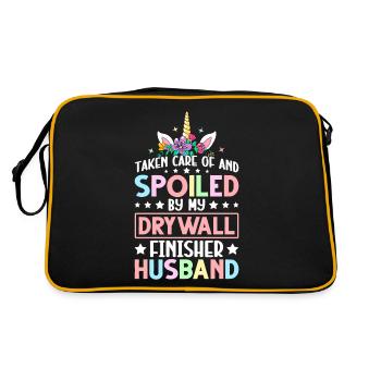 Drywall Builder Drywall Construction Machine - Retro Bag - black/gold - Back