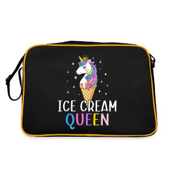 Eiscreme-Mädchen Weibliche Eiscreme-Liebhaberin - Sac Retro - noir/or - Dos