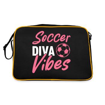 Soccer féminin, Football féminin, Football féminin - Sac Retro - noir/or - Dos