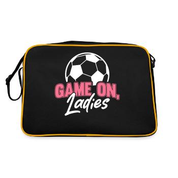 Soccer féminin, Football féminin, Football féminin - Sac Retro - noir/or - Dos