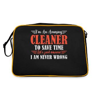 Awesome Cleaner - Retro Tasche - Schwarz/Gold - Hinten