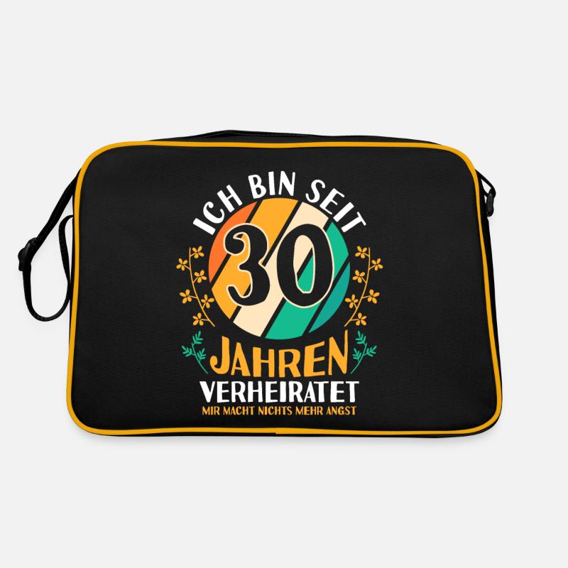 Ehe Perlenhochzeit 30 Jahre Verheiratet Hochzeitst Retro Tasche