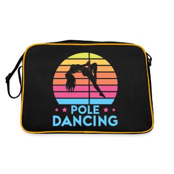 Pole dance danseuse, pole dance, pole dance - Sac Retro - noir/or - Dos